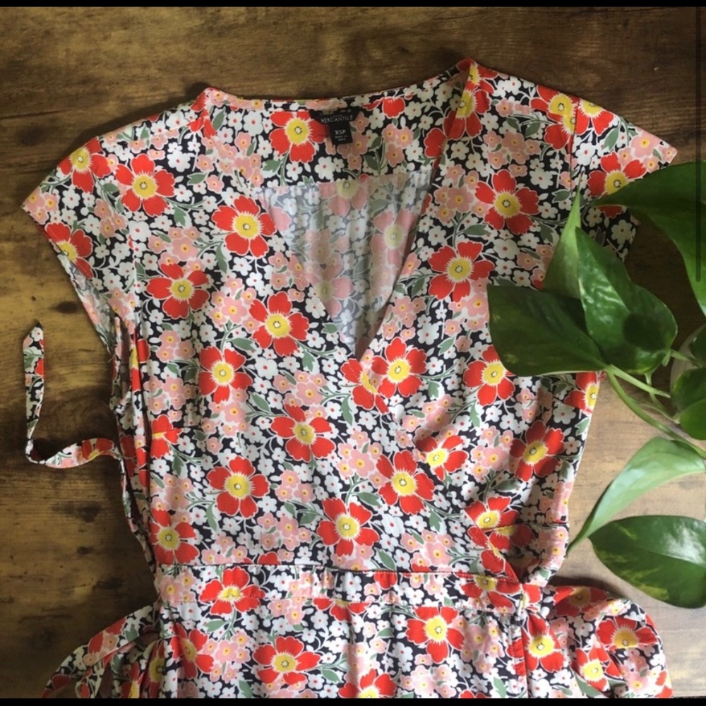 JCrew Mercantile midi wrap dress